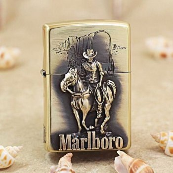 1 Yen Zippo Marlboro Brass Oil Lighter - Brand New