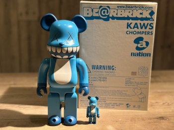 a-nation KAWS CHOMPERS BE@RBRICK 100% & 400% (Medicom Toy Figure KAWS)