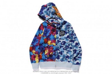 A BATHING APE X BE@RBRICK BAPE × M / Mika Ninagawa Hoodie SIZE M Blue
