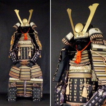 Outstanding Modern Armor, Iron Black Lacquered Helmet with Star Design, Exquisite Craftsmanship