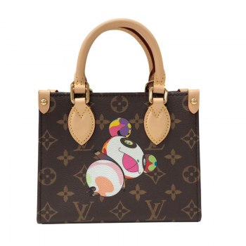 LOUIS VUITTON Onthego BB Panda Takashi Murakami Collaboration M13668 Monogram x Pink Handbag Ladies Used